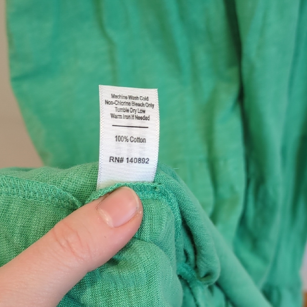 Marine Layer Mint Green Florence Midi Cotton Dress Sz Large Boho Coastal Cottage - Picture 9 of 9